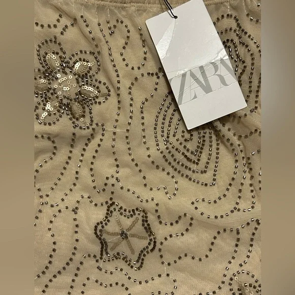 Zara Beaded Tull skirt - Picture 6 of 9